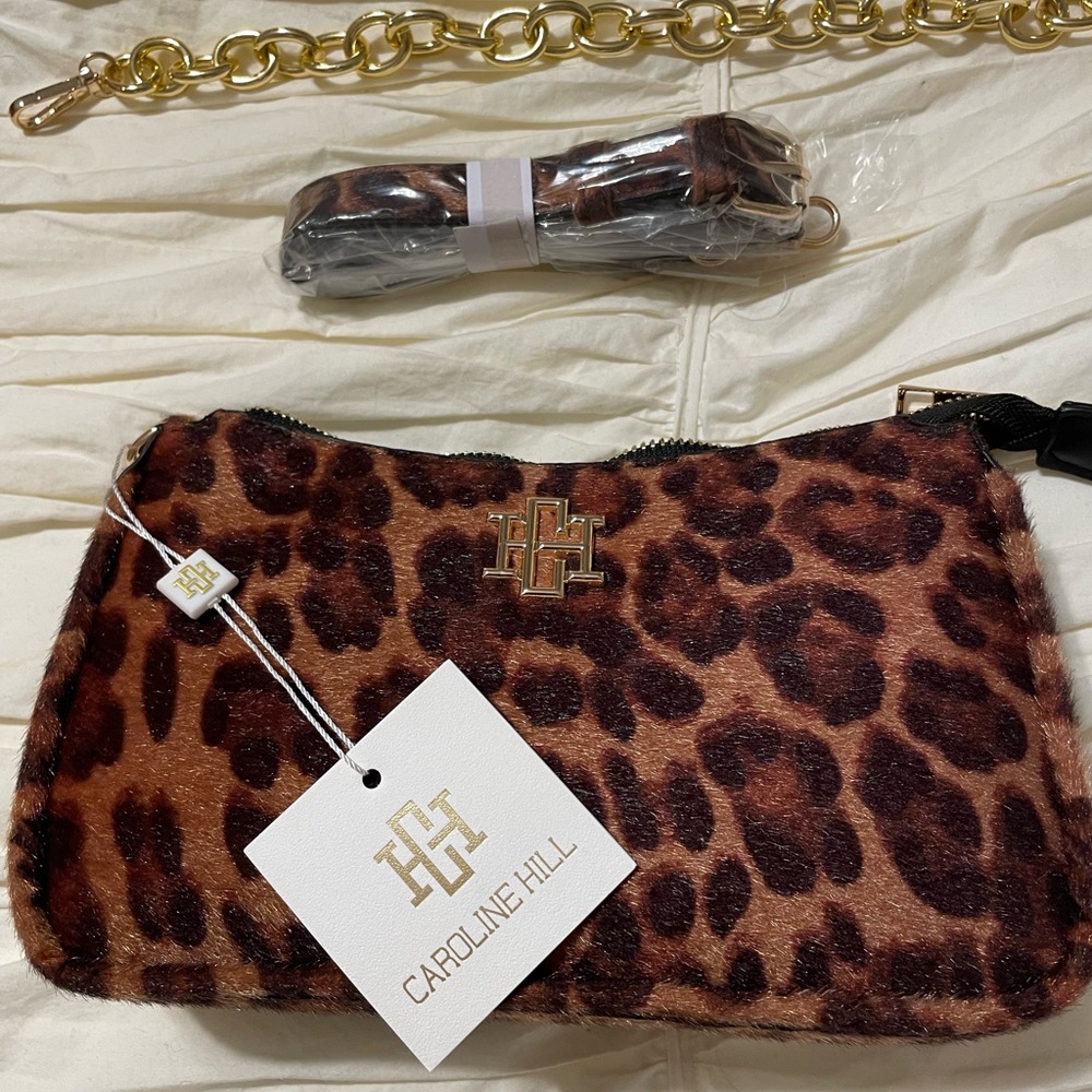 Caroline hill leopard crossbody bag